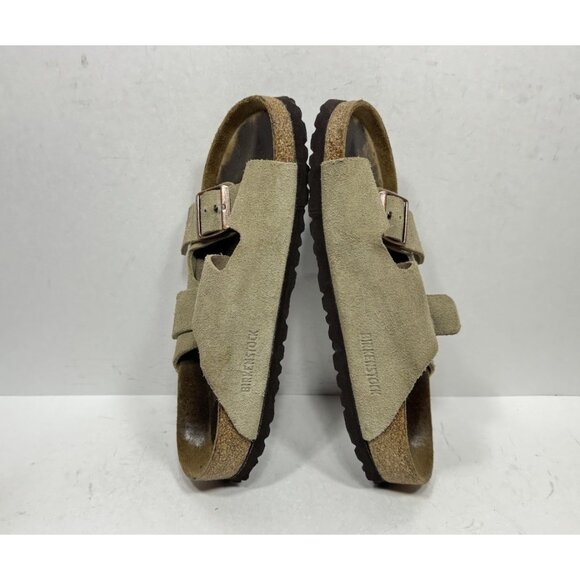 Birkenstock Arizona Sandals Taupe Suede Soft Footbed Women’s Size 7 / 38 - Picture 5 of 7